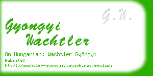 gyongyi wachtler business card